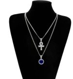 Collier  Pendentif Ankh Argent - Bijoux-egyptiens.fr