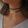 Collier Ras De Cou Femme – Papillons Gris Fumée Et Perles Bleu Nuit – Soirée – NEUF