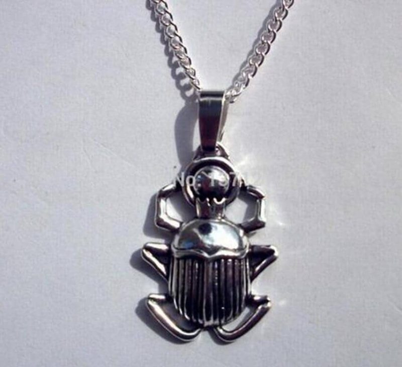 Collier Pendentif Scarabée égyptien - Bijou Mystique Neuf Sans Boîte